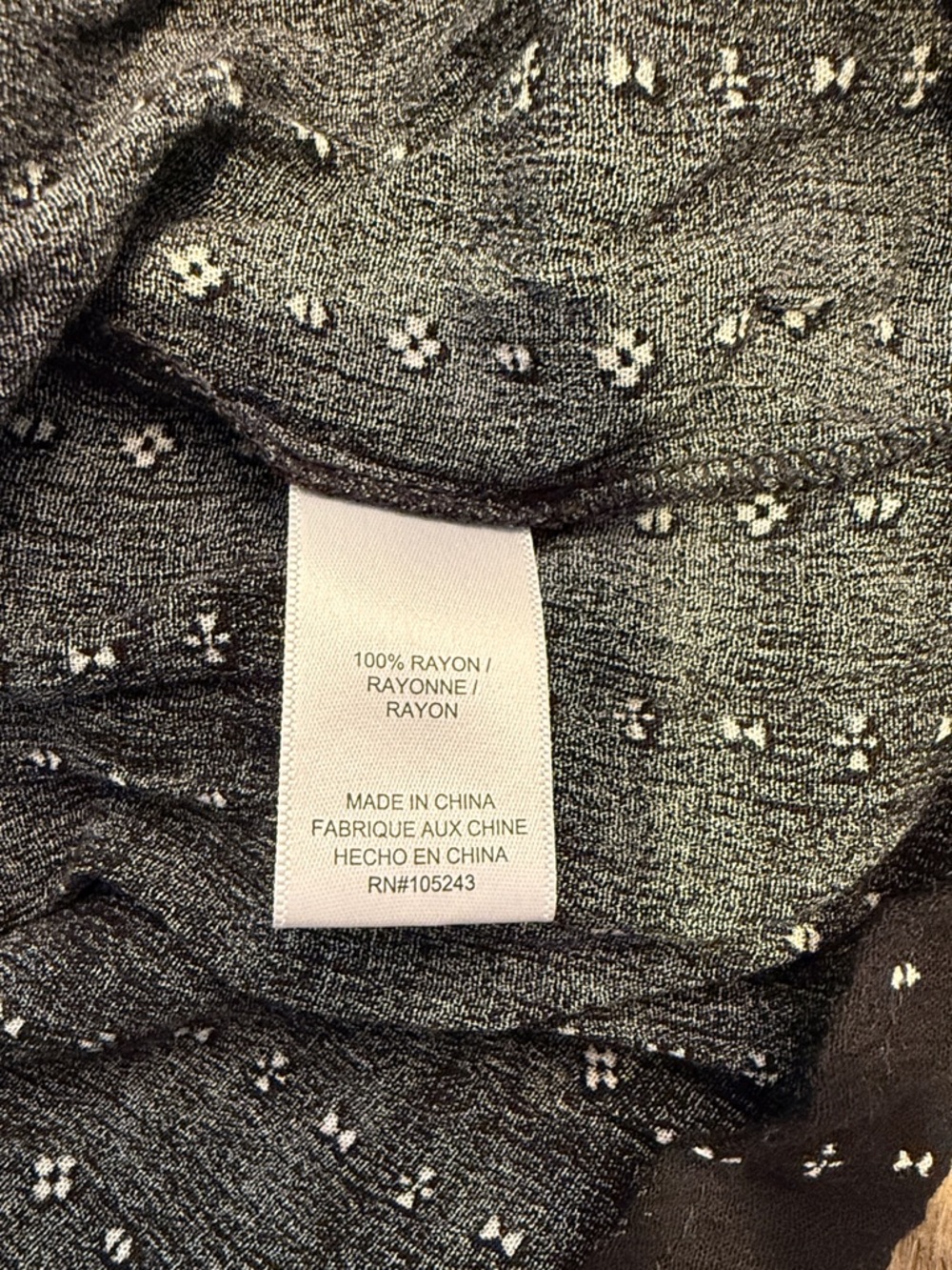 Women's Black Button-Front Patterned Blouse - image 6